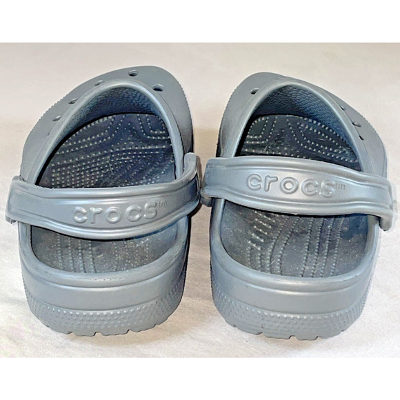 Crocs Unisex Classic Gray Clogs W 6 M 4 Slip On Shoes Waterproof Sandals Kids - Picture 4 of 9